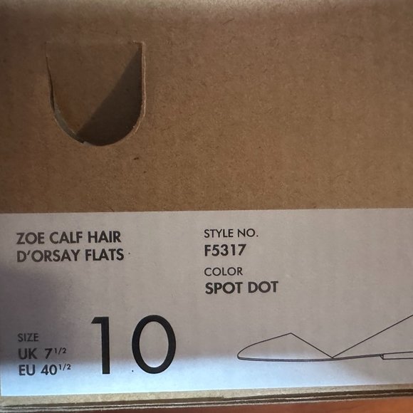 J. Crew Women's Zoe leopard calf hair d'Orsay flats New SZ 10 - Picture 3 of 3